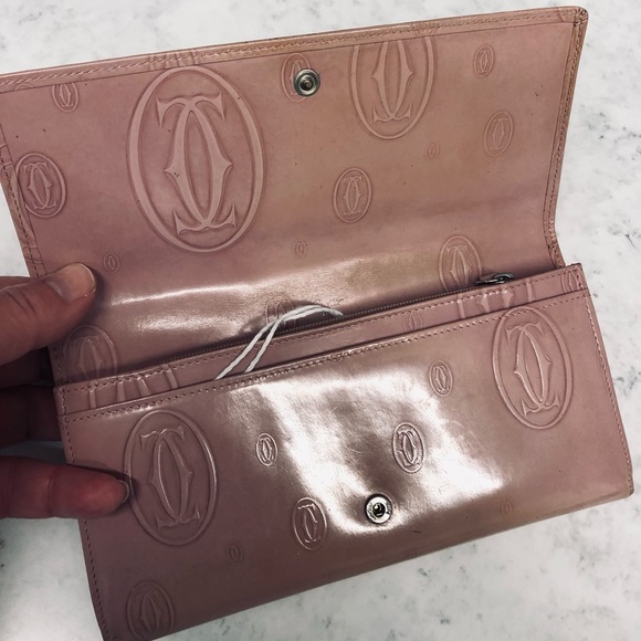 VINTAGE CARTIER LIGHT PINK WALLET - Picture 3 of 11